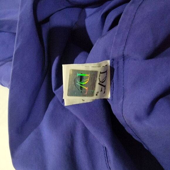 Diane Von Furstenberg Dress Womens 2 Gabe Cap Sleeve Tie Poplin Sheath Career - Picture 15 of 16